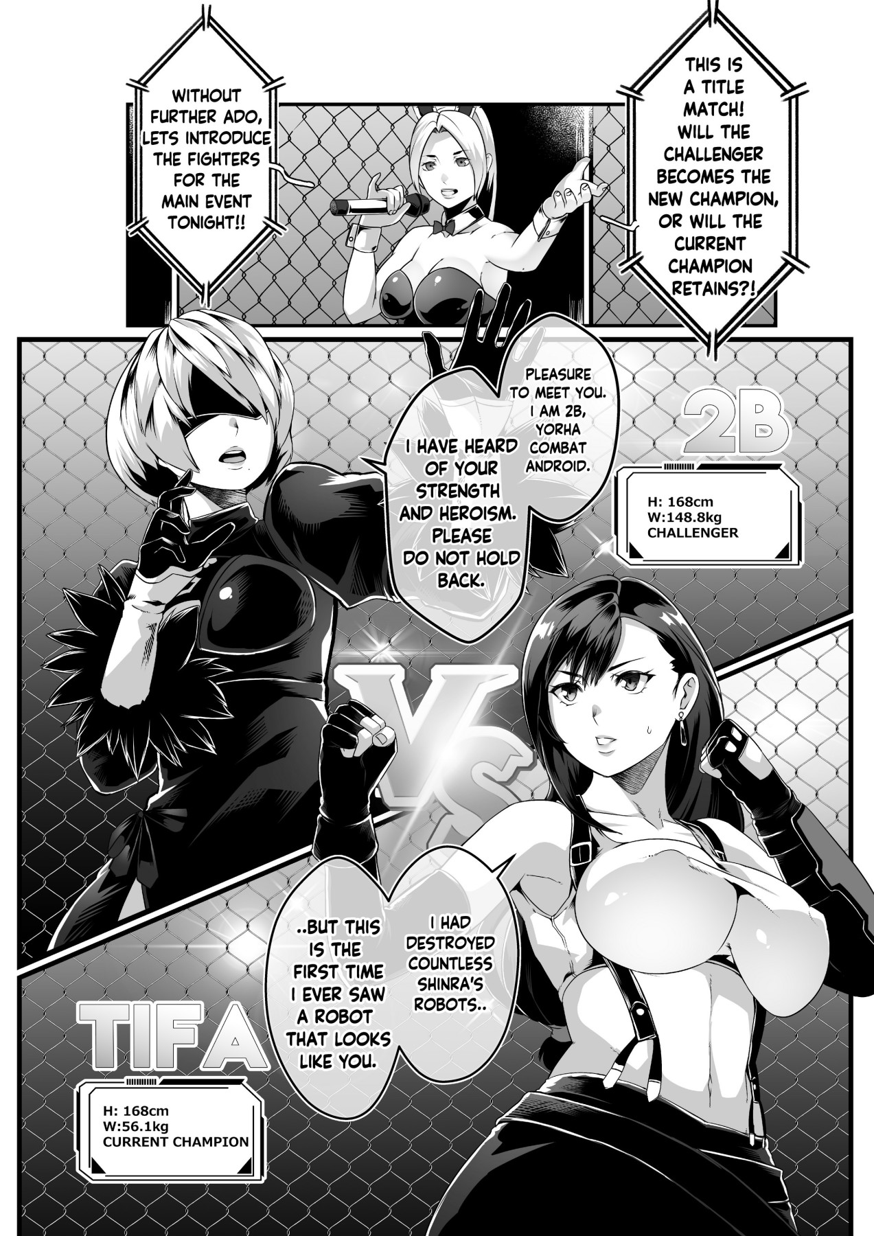 Hentai Manga Comic-Square off! 2B vs Tifa-Read-9